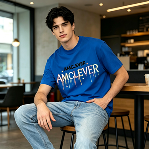 Camiseta de Hombre AMCLEVER, 305gsm, Manga Corta, Estilo Urbano, Talla Grande, Verano, Venta al Por Mayor - Product Image 6