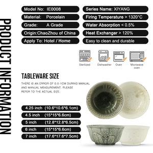 Tazón de Sopa de Fideos <span class=keywords><strong>Ramen</strong></span> de Porcelana Cerámica con Relieve Único, Venta Directa de Fábrica al por Mayor para Restaurantes y Servicios de Catering - Product Image 6