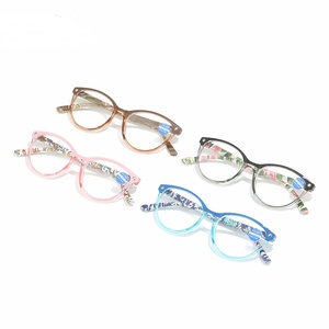 Fashion Trendy Slim PC Frame Anti Blue Light White Lens Magnifying Women <strong>Reading</strong> <strong>Glasses</strong> <strong>4</strong> Colors Available - Product Image 4