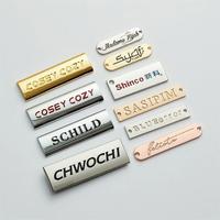 Logo métallique personnalisé pour étiquette de sac, conception de logos personnalisés pour vêtements, étiquettes en cuir pour bagages ou vêtements, sans nickel