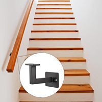 Kit de supports de main courante Étagère murale carrée en acier et métal robuste Main courante Rampe d'escalier Supports de main courante pour escalier
