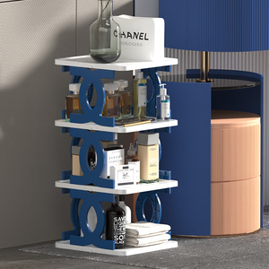 Étagère à chaussures multi-niveaux en plastique empilable et pliable pour l'entrée de la maison, options de couleurs orange, bleu, gris - Product Image 3