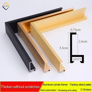 2022 Nieuwe Woondecoratie Heldere Titanium Goud Aluminium Frame Strips Voor Foto Muur Tafel Fotolijst - Product Image 2