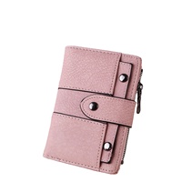 Cartera de piel sintética mate para mujer, tarjetero con diseño Simple a la moda, suministro de fábrica