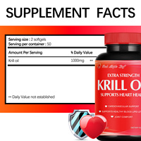Gélules d'huile de krill antarctique durable - Formule Oméga-3 extra forte pour la santé cardiovasculaire et un cholestérol sain