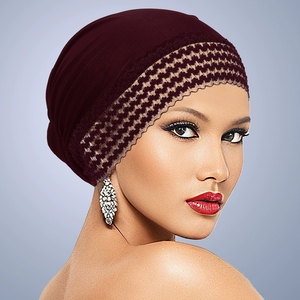 8 Copricapi da Donna Musulmana del Medio Oriente in Tinta Unita, Sottohijab, Foulard, <span class=keywords><strong>Turbante</strong></span>, Cappello, Copricapo, <span class=keywords><strong>Bandana</strong></span>, in Rete Traspirante e Pizzo - Product Image 4