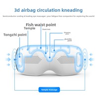 Augenermüdungslinderung: Subtiles vibrierendes Luftdruck-Augenmassagegerät mit Warm-/Kaltkompresse, mehrschichtigen Luftkissen, Musik und Bluetooth, 2000-4000mAh