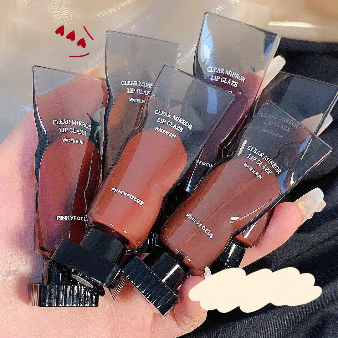 Cute Watery Mirror Finish Lip Gloss Non-Sticky Cup Long Lasting Lip Gloss  for Lady Beauty Lip Makeup 