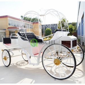 2025 carruaje de princesa de calabaza para exposición boda Venta caliente Royal Horse Carriage eléctrico escénico avistamiento camión - Product Image 3