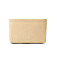 Bolsa de Cosméticos Multifuncional para Mujer, Inserto de Tela de Fieltro, Bolso Multifuncional, Organizador con Múltiples Bolsillos, Bolsa de Viaje para Accesorios
