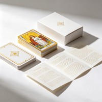 Cartes Oracle personnalisées de haute qualité, jeux de tarot, papier doré, durable, respectueux de l'environnement