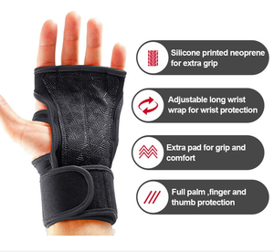 Gants de musculation en cuir PU, équipement de fitness, genouillères de 7 mm, <span class=keywords><strong>ceinture</strong></span> de musculation pour dips - Product Image 5