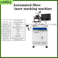 Machine de marquage laser à fibre en cabinet 20W 30W 50W avec système de vision CCD pour le marquage de logos métalliques