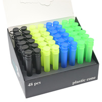 Tube à cigarettes conique en plastique minimaliste, vente chaude pour le commerce extérieur, avec couvercle, étanche à l'humidité, stockage scellé, rouleau conique
