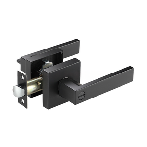 2025 thiết kế hiện đại Matt Đen Kẽm hợp kim Heavy Duty cửa xử lý với Keyless nhập LEVER Durable sự riêng tư Cửa Khóa Bộ - Product Image 1