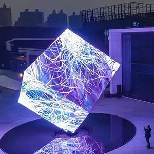 Nuovo Design Led Display per pubblicità digitale creativo all'aperto impermeabile rotante cubo magico Led Poster Display