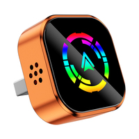 Dernier dongle Carplay Android Auto en verre métallisé orange, mise à niveau mini USB Carplay pour voiture