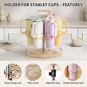 Organizador Giratorio para Botellas de Agua, Soporte para Vasos Stanley de 20/30/40 oz, Organizador para Armarios de Cocina, Escurridor - Product Image 4