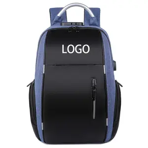 Private Label Wholesale Waterdichte Hoge Kwaliteit Zakelijke Rugzak Notebook Laptop Reizen Rugzak Tas Met Usb Oplaadpoort