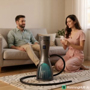 Nga điện hookah lukah xách tay Shisha với ánh sáng LED sang trọng hookah Bộ shisha carbon-miễn phí Russia hookah e-hookah Bộ - Product Image 2