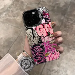 <span class=keywords><strong>Cover</strong></span> per Telefono Antiurto Opaca con Grafiche Artistiche Graffiti di Tendenza per iPhone 16, 16E, 17, 15, 14, 13, 12, 11 Pro, X, <span class=keywords><strong>XR</strong></span>, 7, 8 Plus - Vendita all'Ingrosso - Product Image 5