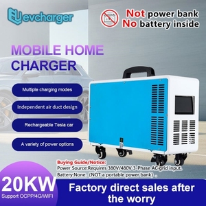 Residencial Home Use Mobile 20kw Solar <b>Powered</b> EV Charging Station <b>DC</b> Fast Charger Portable for Electric Cars - Product Image 2