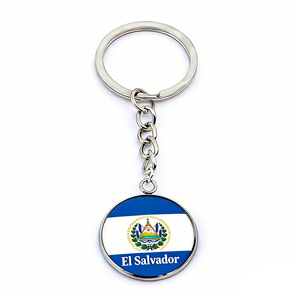 Creative EI Salvador Dominican Antigua Guatemala Style Custom Design Glass Key Chain