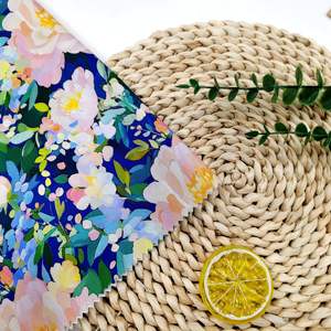 Nouveauté <span class=keywords><strong>Tissu</strong></span> en popeline de coton biologique multi-couleurs à imprimé floral grand format pour filles et enfants, pour robes et costumes - Product Image 5