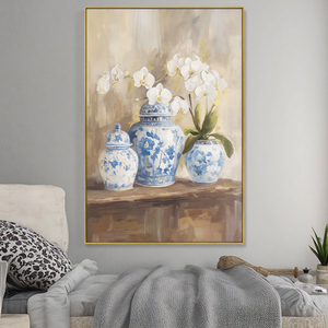 Bán Buôn Tùy Chỉnh Hoa Hình Ảnh Áp phích Khung Phòng Khách Thiết Kế Hiện Đại Printmaking Bức Tranh Sơn Dầu Bức Tranh Nghệ Thuật Trừu Tượng Khung - Product Image 4