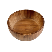 Grand saladier en bois d'acacia massif, bol rond de luxe pour fruits et légumes, fait main, moderne, pour la table de cuisine, vente en gros, OEM personnalisé