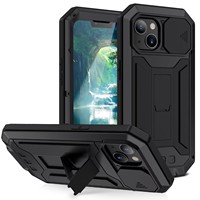 Étui robuste FNTCASE pour 17e Armor Design en TPU avec protection d'écran intégrée, béquille et protection antichoc de qualité militaire contre les chutes
