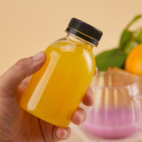 Transparante plastic fles voor koudgeperste sap, voedselveilig, wegwerpbaar, voor fruit sap, smoothie en drankenverpakkingen
