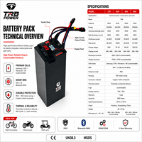 Batterie au lithium TRB 72V 80V 84V 88V 45Ah compatible avec les motos électriques Surron Light Bee, Ultra Bee et Storm Bee.