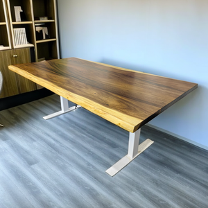 Dessus de table <span class=keywords><strong>en</strong></span> noyer sud-américain Live Edge <span class=keywords><strong>en</strong></span> bois dur massif sur mesure pour <span class=keywords><strong>bureau</strong></span> debout finition UV anti-rayures - Product Image 3