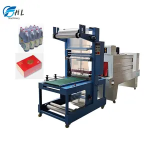 Pet Bottle Shrink Tunnel Wrapping Machine Fully Automatic Film Heat Shrink Packaging Wrap Machine For Water Bottle