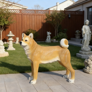 2025 Nieuwste Realistische Akita Inu Hond Sculptuur Standbeeld Hars Weerbestendig Tuinhuis Decor Levensechte Hond Figuur Kunst <span class=keywords><strong>Outdoor</strong></span> - Product Image 4