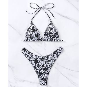 Bikini de Dos Piezas con Cuello en V y Logotipo Personalizado, Traje de Baño Mini Micro para Mujer - Product Image 1