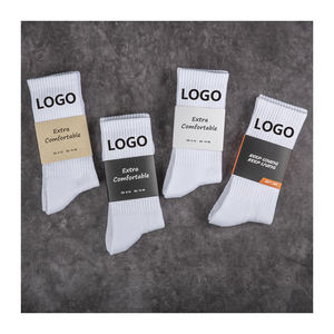 Chaussettes de sport Échantillons personnalisés gratuits Logo Hommes Femmes Coton Antidérapant Course à pied Cyclisme Basketball Chaussettes athlétiques - Product Image 2