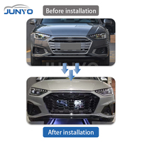 Grille avant en nid d'abeille noire Junyo Factory Wholesale pour Audi A4 2020-2025 style RS4