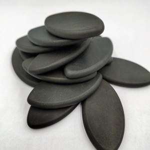Tabla de Gua Sha de Piedra Bian Negra, Terapia Magnética, Piedra Volcánica Caliente, Masajeador Abdominal SPA, Herramienta para el Cuidado de la Salud - Product Image 3