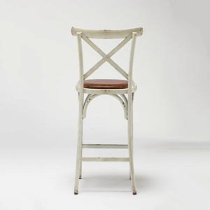 Blanc rouge noir en acier peinture croix dossier tabouret coussin <span class=keywords><strong>d</strong></span>'assise comptoir tabouret maison tabouret en métal - Product Image 5
