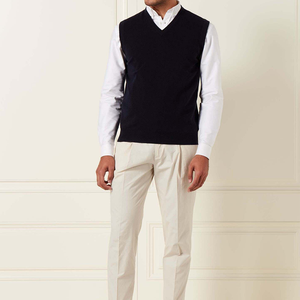 Nuovi arrivi <span class=keywords><strong>gilet</strong></span> da <span class=keywords><strong>uomo</strong></span> classico con scollo a V 70% <span class=keywords><strong>lana</strong></span> 30% Cashmere Pullover lavorato a maglia per Computer a molla di alta qualità - Product Image 5
