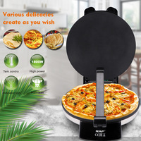 Machine à gaufres ronde électrique automatique, mini-appareil à crêpes et pancakes pour usage hôtelier, plaque en acier inoxydable contrôlée par application