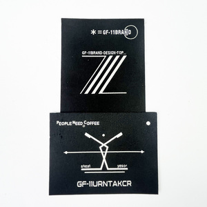 Tùy chỉnh mật độ cao lõm lồi hiệu ứng quần áo dệt các bản vá lỗi vuông may nhãn thêu trong chất liệu Polyester - Product Image 5