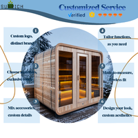 Ganzjährig Haltbare Kanadische Rotzeder-Sauna in Maßgefertigter Größe für Draußen mit Nassdampf im Angebot