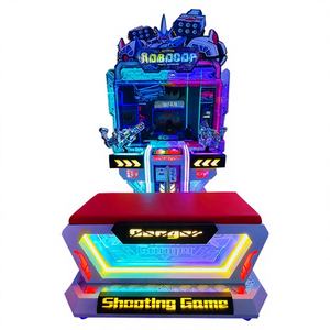 Machine de tir d'arcade double pistolet en métal, interactive et colorée, avec interface en anglais, appareil de divertissement commercial à monnayeur, amusant, garantie 1 an - Product Image 1