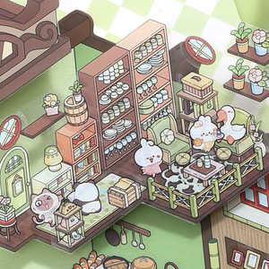 Paquete <span class=keywords><strong>de</strong></span> 3 <span class=keywords><strong>Pegatinas</strong></span> Decorativas Tridimensionales con Diseño <span class=keywords><strong>de</strong></span> Paisajes, Material para Collage, 4 Modelos - Product Image 4