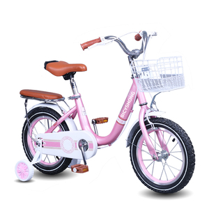 <span class=keywords><strong>Bicicleta</strong></span> Infantil de Acero Rosa de 12, 14, 16, 18 y 20 Pulgadas, con Ruedas de Entrenamiento y Canasta, para Niñas Pequeñas - Product Image 2