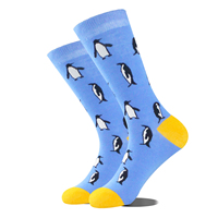Chaussettes en coton respirantes de haute qualité pour hommes, motif animal amusant, colorées, personnalisables avec logo – Vente en gros Whale