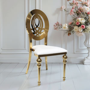 تخفيضات هائلة على كراسي الزفاف الحديثة الفولاذ المقاوم للصدأ للمناسبات والمطاعم للإيجار لحفلات الزفاف والحفلات كرسي الفندق - Product Image 3